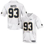 Notre Dame Fighting Irish Men's Jay Hayes #93 White Under Armour Authentic Stitched College NCAA Football Jersey SAM0599CN